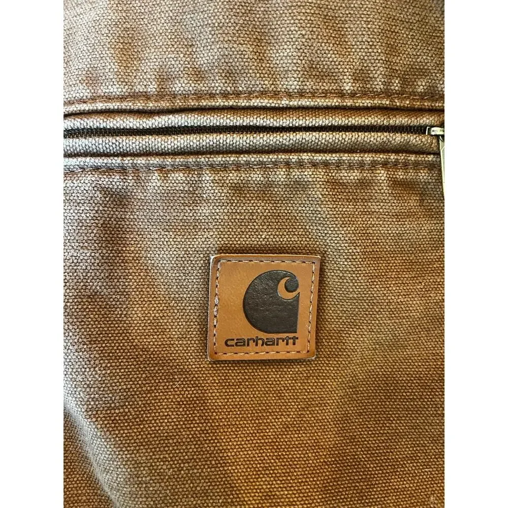 Carhartt J141 211 Hooded Sherpa Lined Canvas Workwear Western Jacket Men XXL